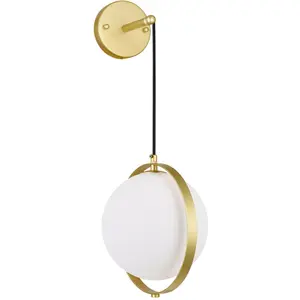 CWI Lighting Da Vinci LED 10 inch Brass Wall Light 1153W9-1-169