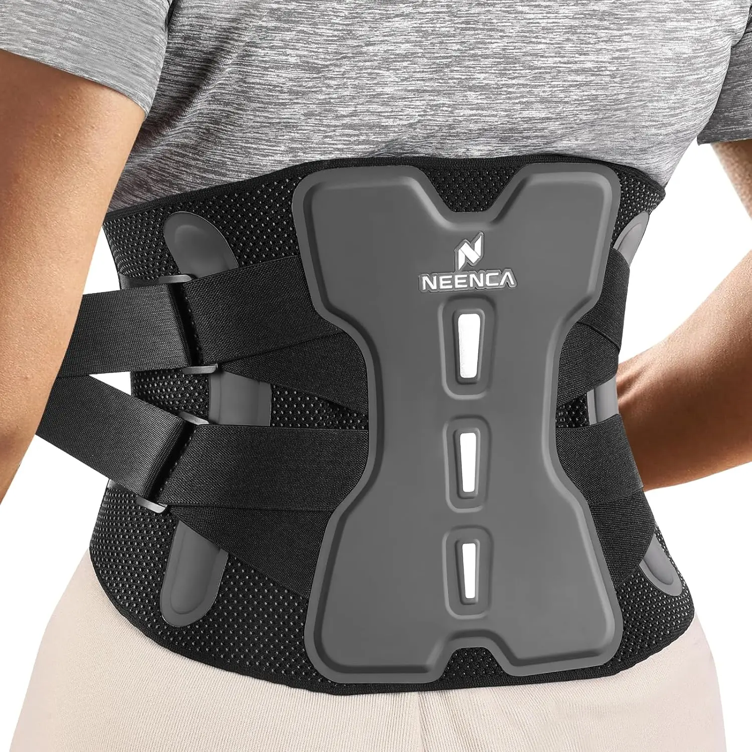 NEENCA Lower Back Brace for Lower Back Pain Relief, Medical Grade Lumbar Support Belt for Women Men, Herniated Disc,Lumbar Strain,Sciatica, Scoliosis Adjustable Back Straightener Back Posture Belt Waist Trainer Belt Waist Trainer Corsets