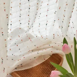 Colorful Dot Print Curtain, 1 Count Boho Style Window Curtain, Household Textiles for Home Living Room Bedroom Decor