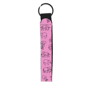 abbyrose Pink Elephant Wristlet Key Chain