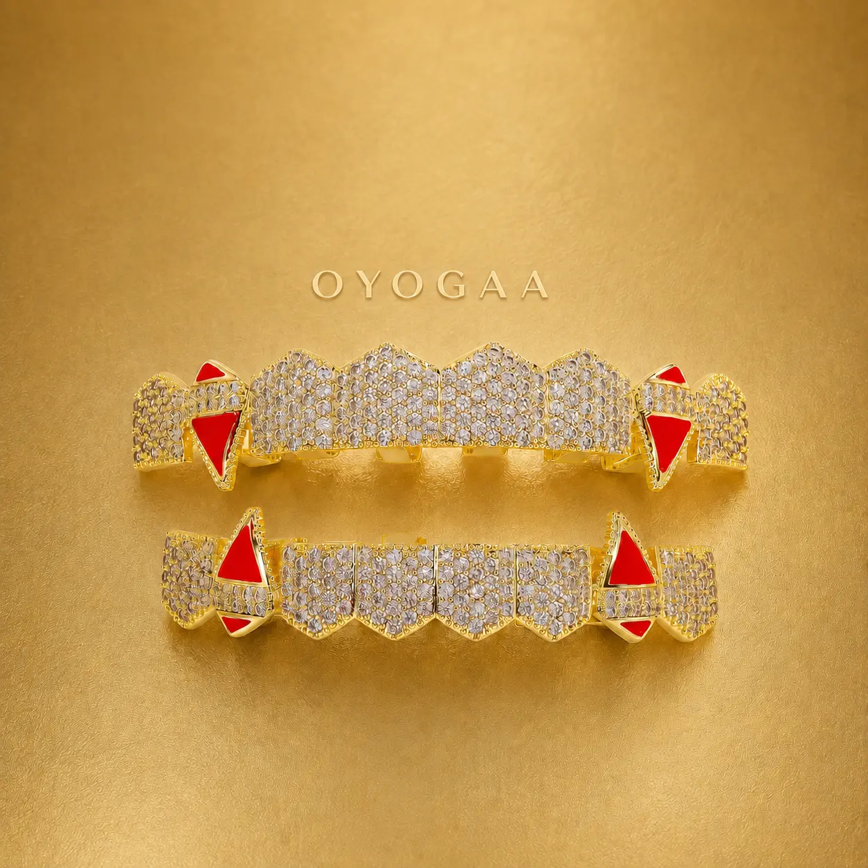 OYOGAA Iced-Out Diamond Grillz for Men and Women, Halloween-inspired
