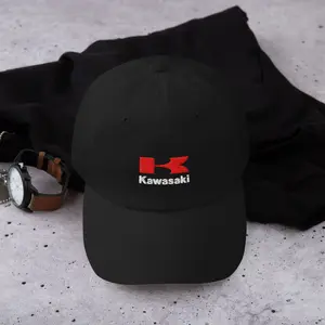 Kawasaki Logo Embroidered Dad Hat, Japanese Motorcycles Inspired Graphic Baseball Cap, Kawasaki Racing Strapback Hat, Japanese Gift