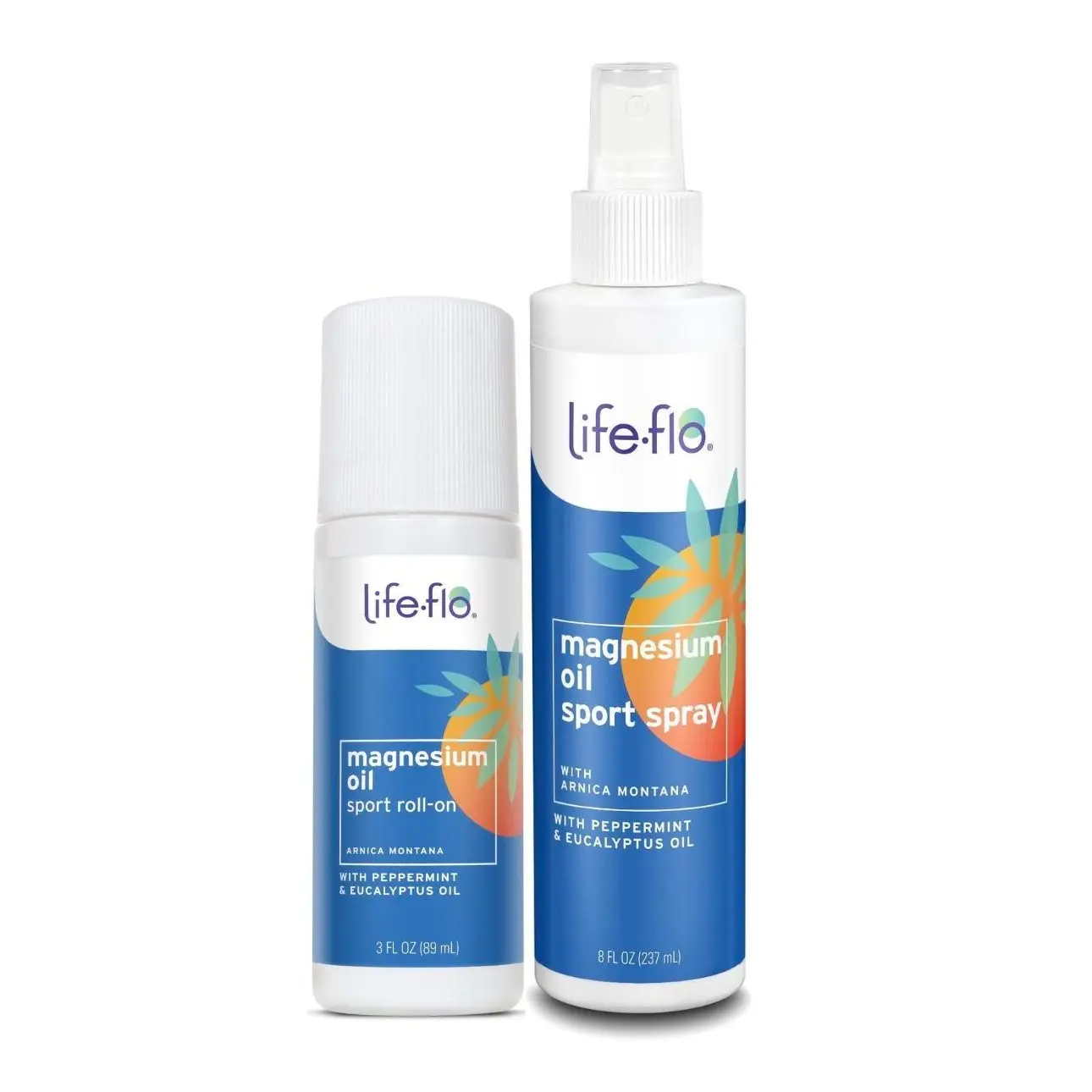 Life-flo Gym Recovery Bundle — Magnesium Oil Sport Roll-On + Pure Magnesium Oil Spray — Daily Recovery Routine for Active Adults