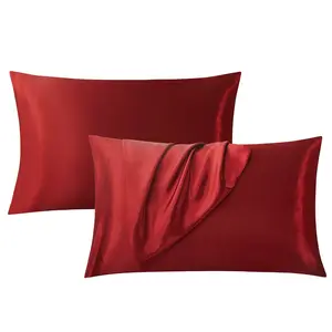 2-Piece Cooling Satin Pillowcase Set (Pillow Inserts Not Included), Soft, Breathable, and Silky Bedding That Cares for Your Skin and Hair, Offering A Cool and Comfortable Summer Style