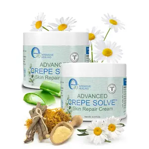 Advance Crepe Solve Body Cream for Women & Men - Made w/ Natural Oils, Licorice Root & Chamomile Extract - Moisturizer for Dry & Crepey Skin and Stretch Marks cleanser, 2-Pack Coconut Aloe