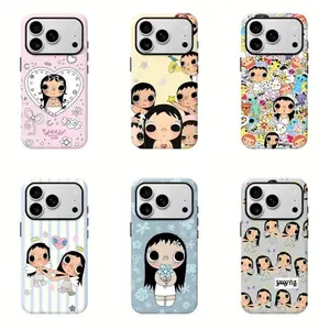 Six dreamy, Instagram-worthy, sparkly cartoon-style phone cases featuring big, bright eyes, suitable for iPhone 17/16/15/14/13/12/11 Pro Max/Plus and Samsung Galaxy S23FE/22/23/24/25. Unisex and the perfect gift for both men and women.