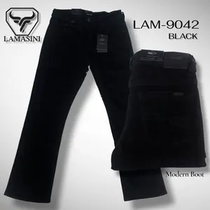 Pantalon Vaquero de Mezclilla LAM-9042Negro