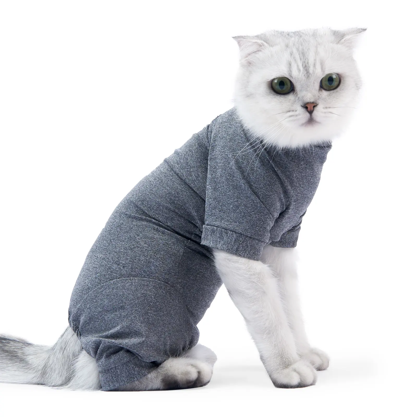 Recovery Suit – Soft Stretchy Anti-Shedding Bodysuit for  – E-Collar Alternative Post Surgery Healing Suit – Breathable Cozy  Loungewear Prevents Licking breathable pet overall cat clothing