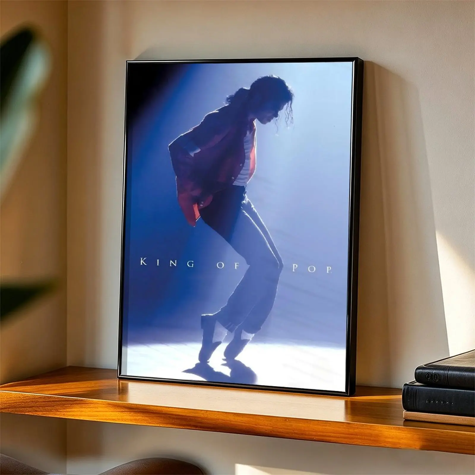 Michael Jackson Pop Dance Silhouette Canvas Printing Wall Art Blue Stage Performance Prints Retro Music Legend posters for Men Dorm Studio Office Wall Decor cool stuff for room bedroom decor Modern Concert Artwork Gift fall decor 2026