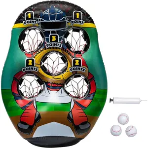 Inflatable Target Toss Game - Kids Mini Throwing Game Set - Portable Indoor + Outdoor Toy Target