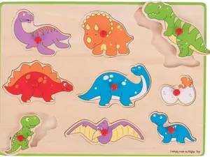 Begjigs Toys Chunky Lift Out Puzzle - Dinosaurs