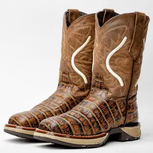 Honey Belly Leather Boots With 3D Lightweight Sole - Composite Toe