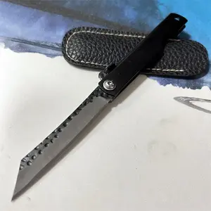 Outdoor Mini Japanese “Biko-no-Kami” Folding Knife, featuring a 5Cr13Mov tantalum blade and an aluminum alloy handle. Outdoor camping and barbecue kitchen tool.