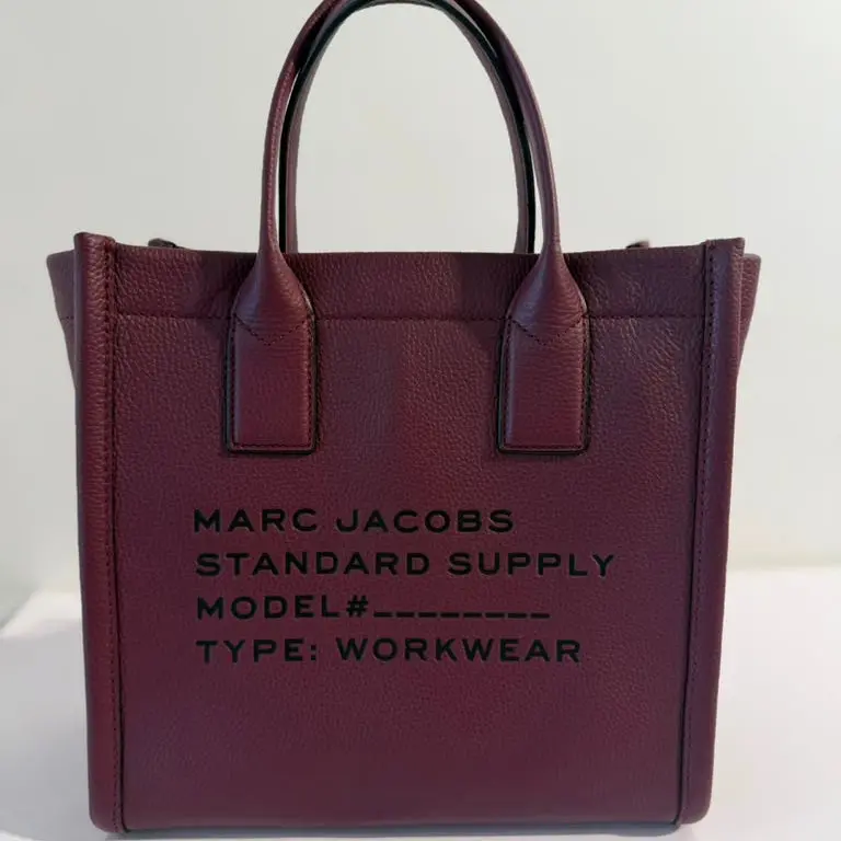Marc Jacobs Medium Leather Standard Supply Tote Bordeaux