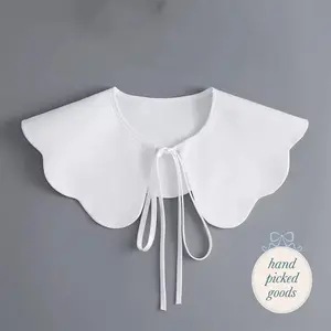 Decorative White Collar with Tie