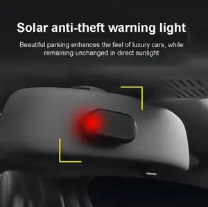 Car Theft Flashing Lamp Prevent Rear-end Collision Solar Power Strobe Mini LED Theft Flashing Warning Light For Motorcycles
