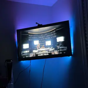 Aura TV Backlight for 50-85in TV LED Light Strip with Color Sync Technology for Immersive TV Light Adjustable RGBIC Lighting Music Visualizer App Control Customizable Scenes