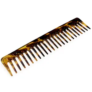 Parcelona French Wide Tooth Rake Giraffe Large Cellulose Hair Detangling Comb