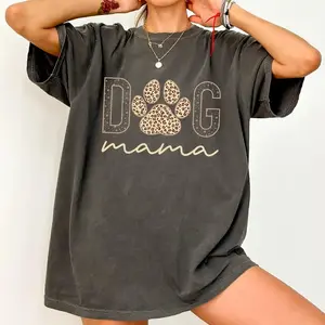 Dog Mama, Retro, Vintage Comfort Colors Tshirt, Women's Crew Neck, Crewneck