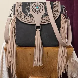 Concho Embroidered Concho Collection Saddle Bag/Crossbody