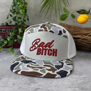 Bad B*tch Embroidered Cute Womens Embroidered Trucker Hat, Unisex Adjustable Snapback Trucker Hat – Summer Beach & Sports Cap with Mesh Back