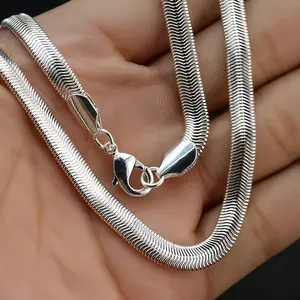 1pcs Hypoallergenic, Non-Fading 6mm Wide Stainless Steel Necklace, High-Quality Fashionable Accessory, Sexy Snake Chain for Parties And Gatherings, Women'S Gift Jewelry
