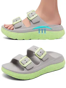 Lxso Womens Recovery Sandals With Comfortable Plantar Fasciitis Arch Support, Orthotic Adjustable Thick Cushion Sport Slides Reduces Stress on Feet, Joints & Back Post-Exercise Footbed Walking Shoes Kitchen Open Toe Flipflop Slipper Tsinelas Girl Footwear