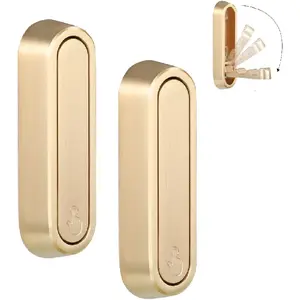 Folding Coat Hooks, 2 Pcs Foldable Gold Wall Hooks Heavy Duty Foldable Hook Bathroom Towel Hooks Robe Hooks Wall Mounted for Hanging Coat Towels Clothes Hat Bags Keys