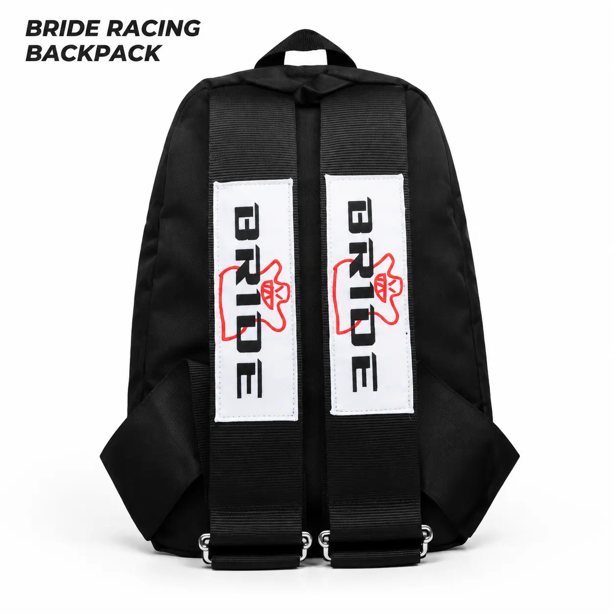 Racing Harness Strap Backpack, Nylon Oxford Rucksack, 3 Strap Color Options, Casual Daypack 50×42×10cm