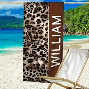 1pc  Beach Towel - Ultra-Soft Microfiber Quick-Dry, Bright Leopard Print, Anti-Fade & Sand-Resistant, High Absorbency for Pool, Beach, Bath - Perfect Gift for Mother’s Day, Birthdays, Beach Accessories