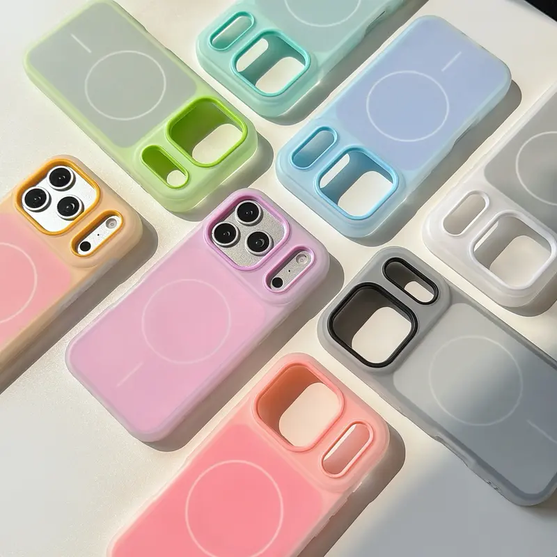 Aesthetic Candy Case for iPhone 18 Pro Max 17 16 15 14 13 12 Slim Shockproof 2-in-1 Translucent Matte Phone Case for Women Girls for Summer