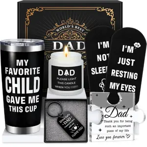 Father Day Gift for Dad Fathers Day Birthday Gifts for Papa,Best Dad Ever from Daughter Son Man Black Basket Ideas Set,Birthday Present Box for Papa,Husband,Brother