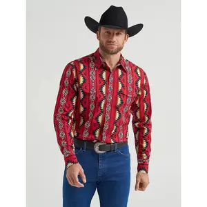 WRANGLER MEN SHIRT RED CLASSIC  FIT - 112369430