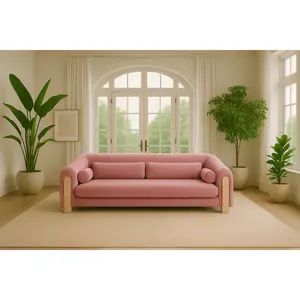 Mitda Sofa in Coral Blush