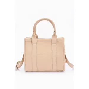 Women's PU Leather Handheld Bag Purse - Lightweight Work Bag with Polyurethane Construction, Mixed Metals Accents, Roomy Space for Daily Use, Pu Leather Bag
