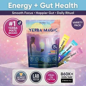 Yerba Magic - Yerba Mate Energy Tea Powder | Variety Pack (24 Stick Packs)