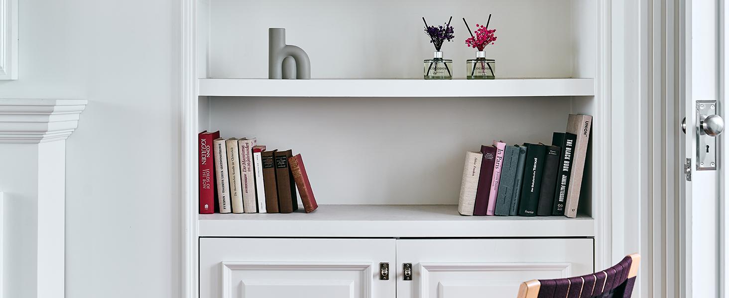 COCODOR Flower Reed Diffuser Set / 6.7oz / Scent Diffuser with Sticks Home Fragrance Reed Diffuser for Bathroom Shelf Decor