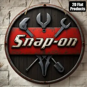 Craftsman Decor Vintage Aluminum Wall Sign 8x8 Inch Round Rustic Decorative Plaque for Man Cave Home Bar Garage Workshop