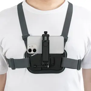 Adjustable Chest Mount Harness for Smartphones and Action Cameras – Durable Hands-Free Phone Holder Strap Compatible with iPhone, Samsung, and Android Devices – Perfect for Biking, Motovlogging, Outdoor Sports, and Adventure Filming