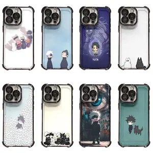 Jujutsu Kaisen Anime Phone Case | Gojo Satoru & Chibi Sorcerer Art Cover For iPhone 11/12/13/14/15/16/17 Pro/Pro Max/Plus & Samsung S23/S24/S25/S26 Ultra, Protective Case For Anime Fans, Birthday/Christmas Gift
