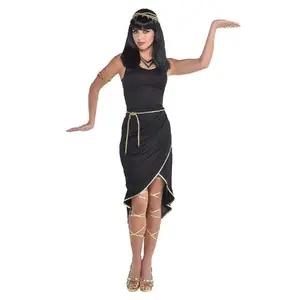 Cleopatra - Egyptian Goddess - Toga - Black/Gold - Costume - Adult - Standard