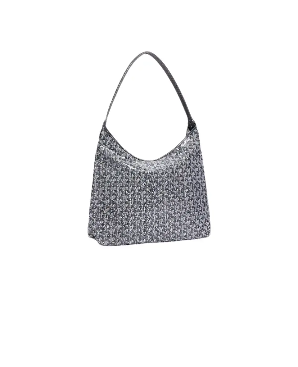 Pre-owned Goyard Bohème Hobo Black Canvas Shoulder Tote Bag Luxury Resale