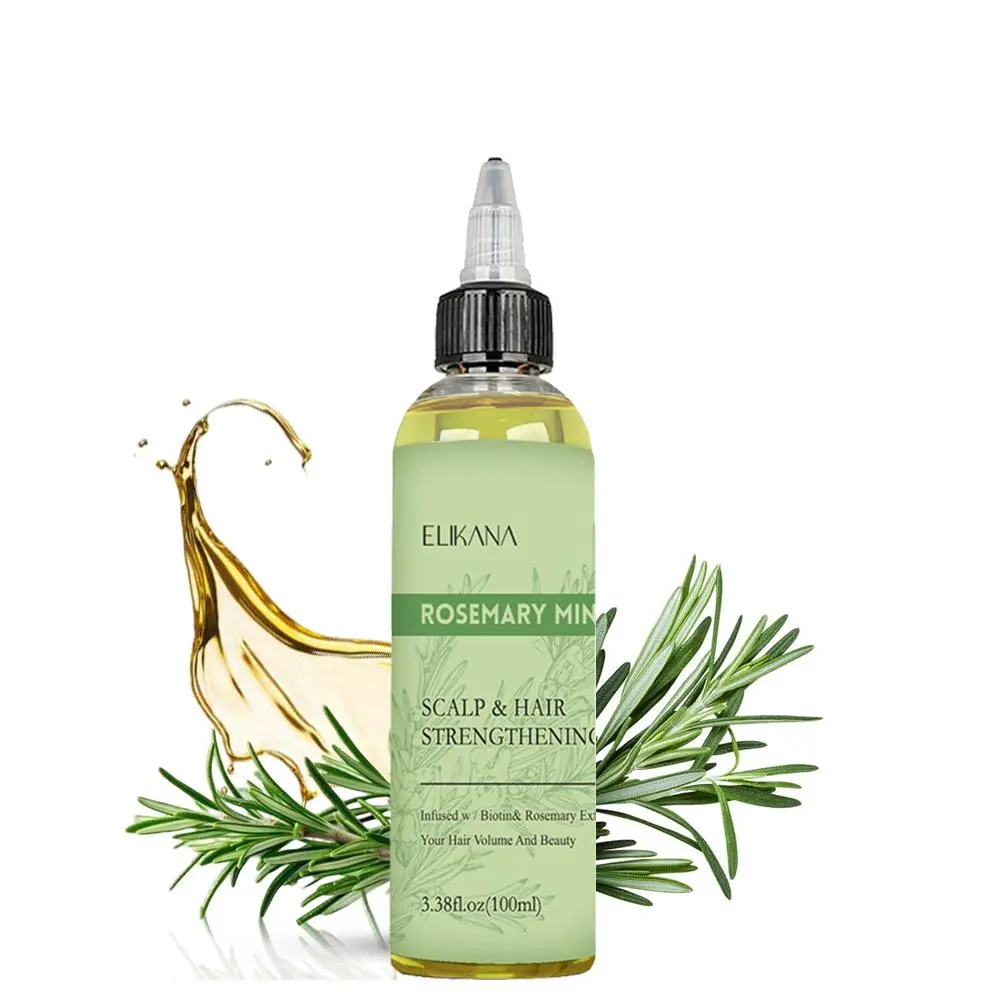 Rosemary hair care essential oil, Strengthening Serum, Scalp Treatment Serum, with biotin and peppermint oil, nourishing roots, improving circulation, Frizz control, moisturizing and restoring hair vitality, making hair thicker, Hair Care Products