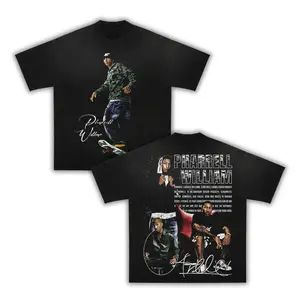 Skateboard P Pharrell Vintage T-Shirt Unisex Double Sided Cotton Crewneck