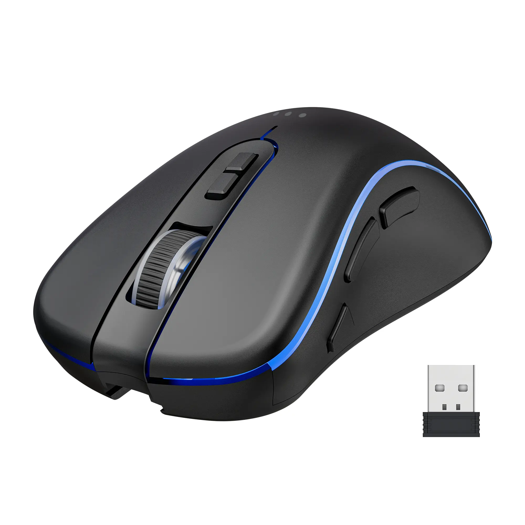 TMICE Wireless Gaming Mouse, 7200 DPI, Multi-Mode 2.4G/USB-C/Bluetooth Connectivity, 6 RGB Lighting, Long-Lasting Rechargeable Battery, for PC, Mac, and Gaming Consoles (G20)