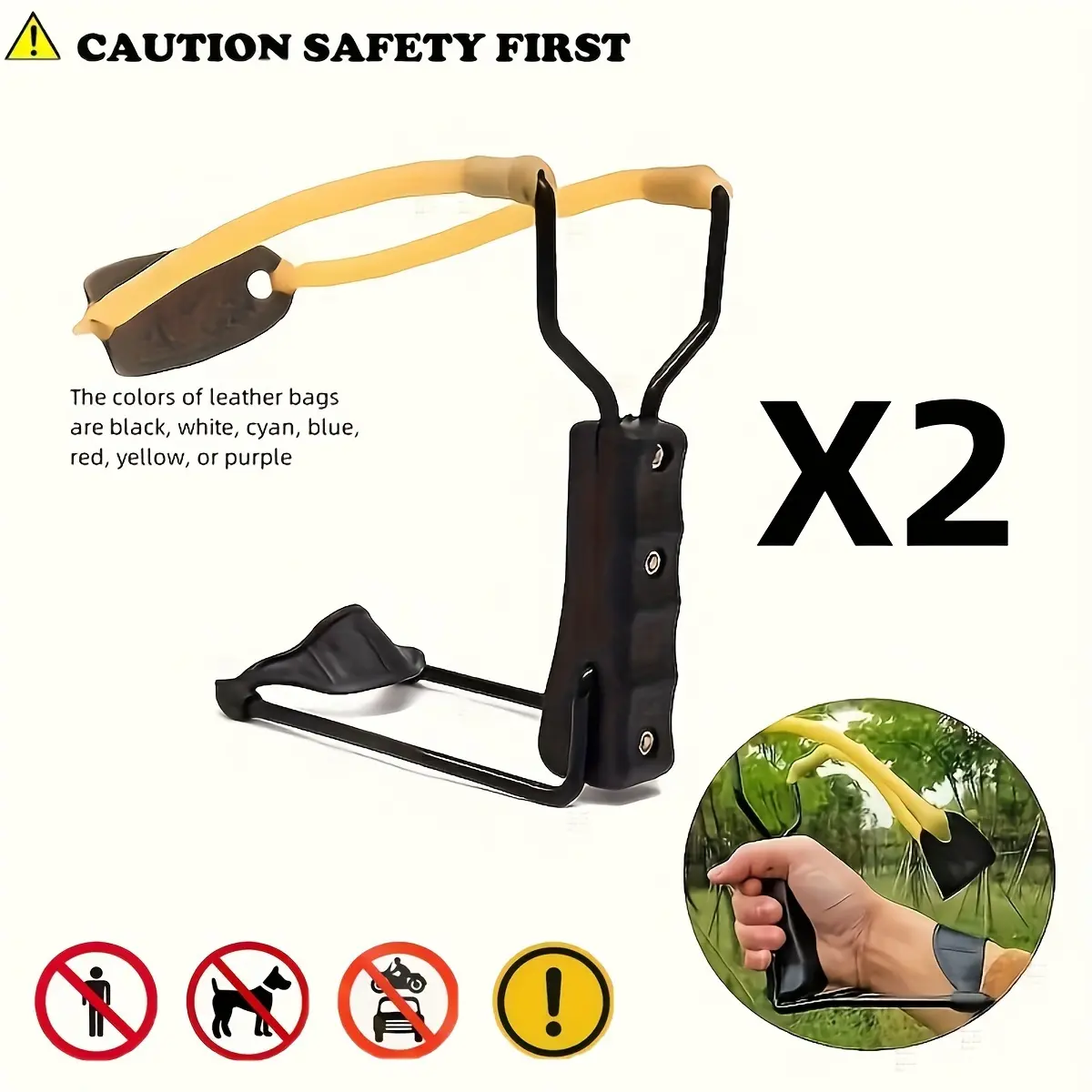 2-Pack Aluminum Alloy Slingshot Launcher with Wrist Rest - High Speed Outdoor Sports Equipment for Adults, Competitive Shooting Practice Toy, Suitable for Ages 14+