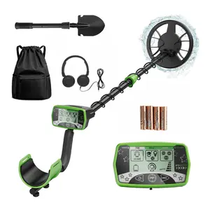 Green Metal Detector for Adults & Kids, Waterproof Metal Detectors with High Accuracy 8" Search Coil, All Metal & Disc Modes for Gold Detector