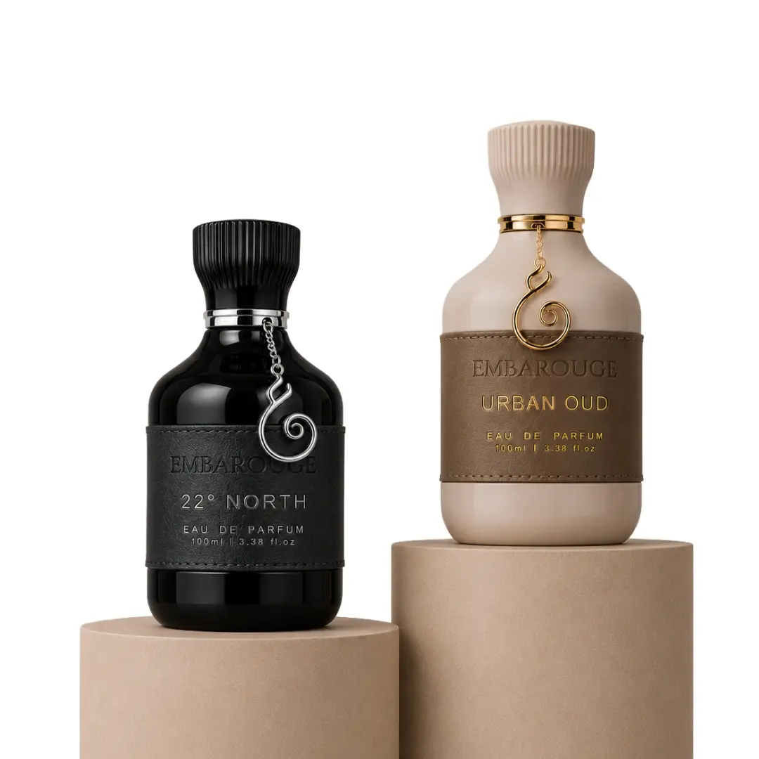 Embarouge Dark Voyage | Eau de Parfum 100ml x 2 | Men's Fragrance Set | Woody • Smoky • Fresh | Long Lasting • Perfect Gift