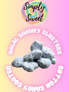 Simply Sweet CLE Cotton Candy Coated Halal Gummy Clusters