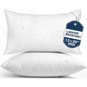 Pack of 2 12x20 Outdoor Pillow Inserts, Water Resistant Throw Pillow Inserts, Outdoor  Pillow for Patio, Furniture, Sofa, Bed, Living Room, Garden Decorative  Pillow Inserts